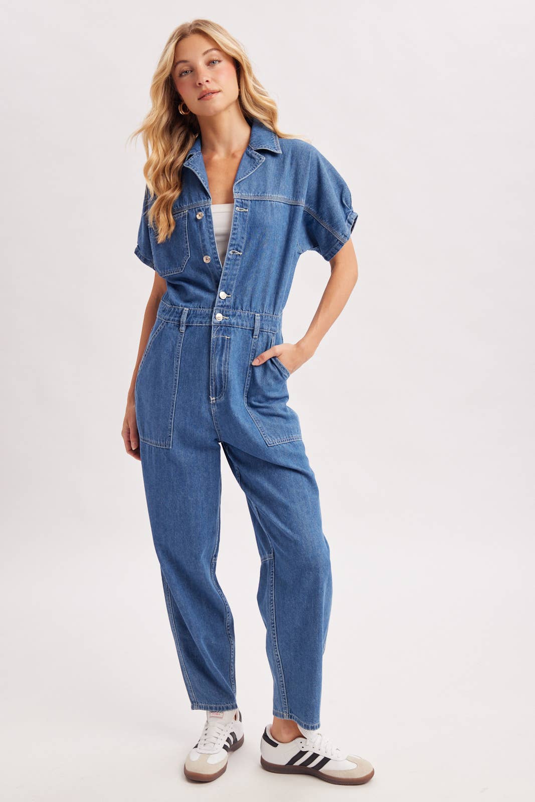 Denim Utility Jumpsuit