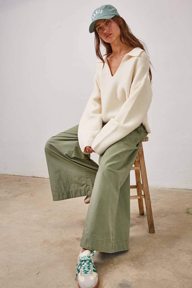 Polo Pullover Sweater: