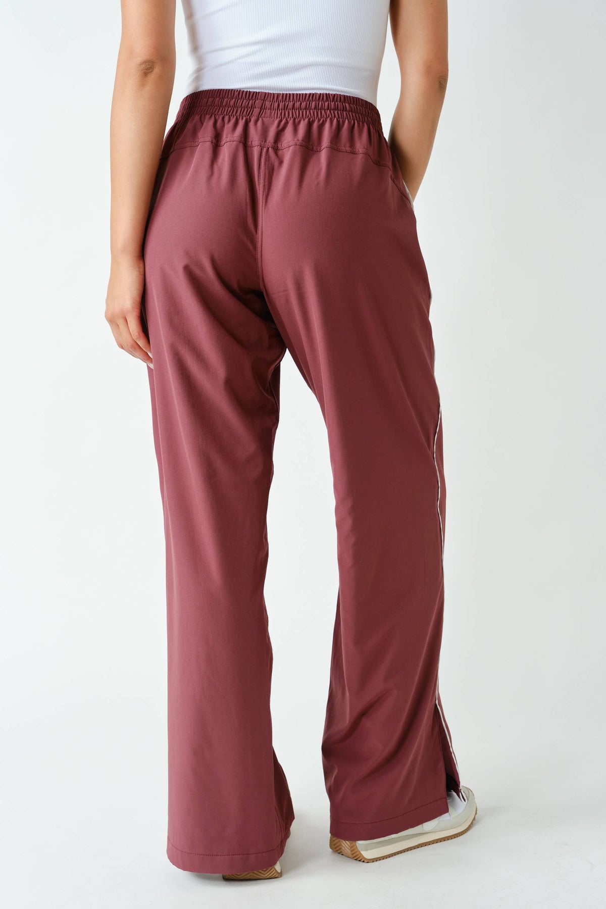 Finish Line Track Pants: Rosewood