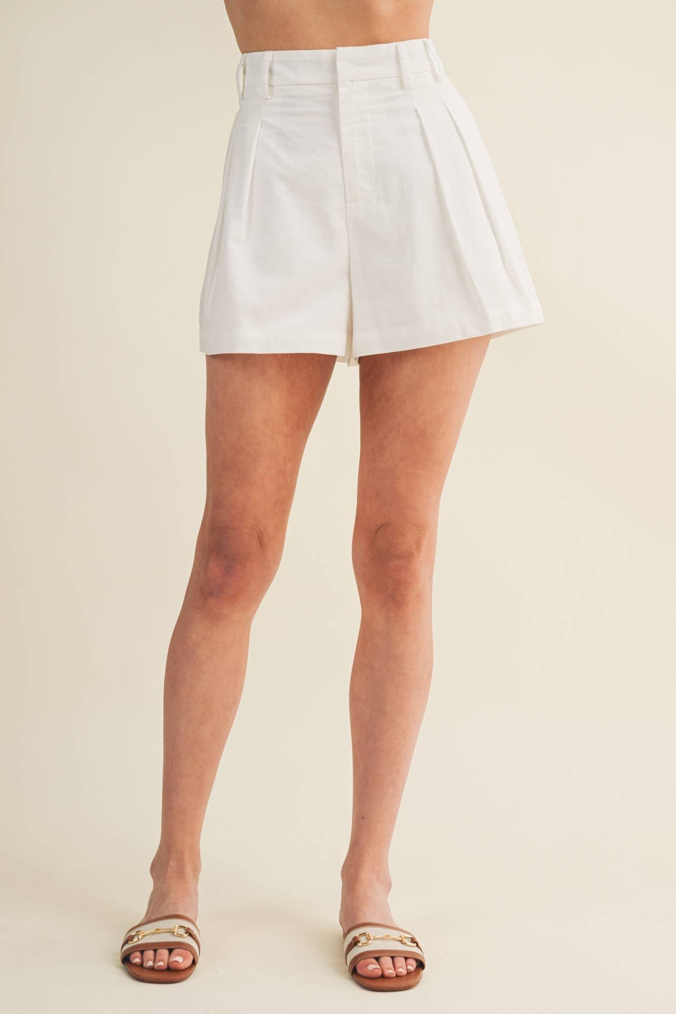 Tailored High-Waist Short: White