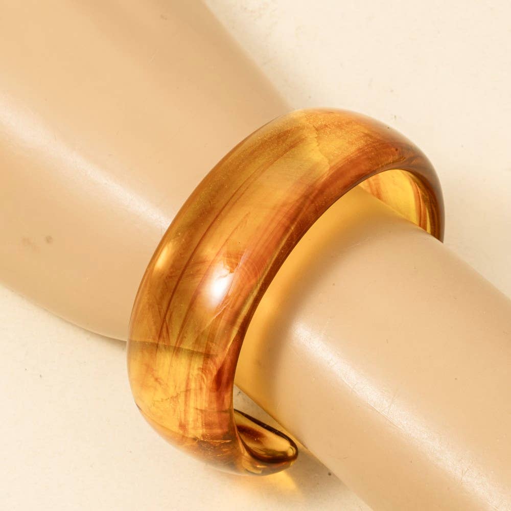 Wide Marble Cuff Bracelet: