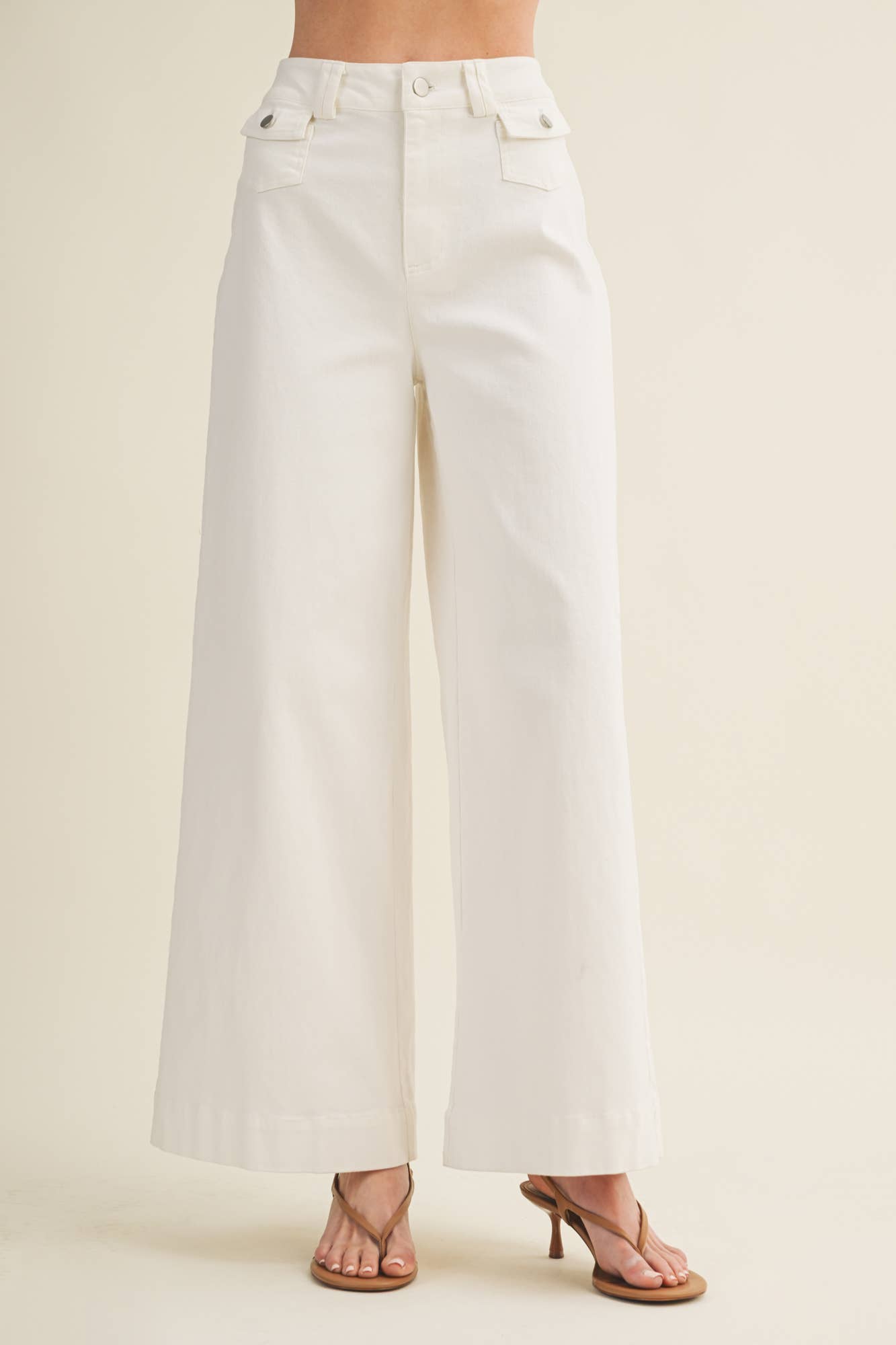 Sculpted Architectural Pants: Off White