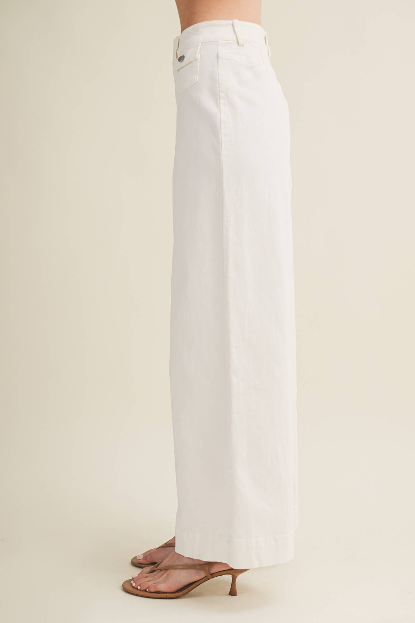 Sculpted Architectural Pants: Off White