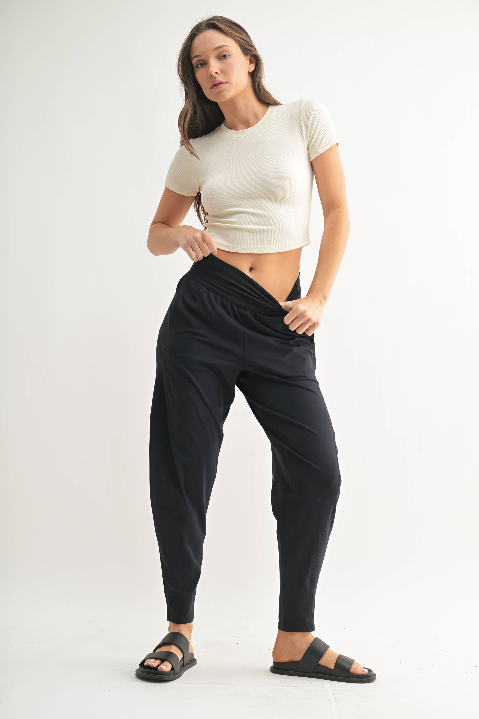 Micro-Ribbed Baby Tee W