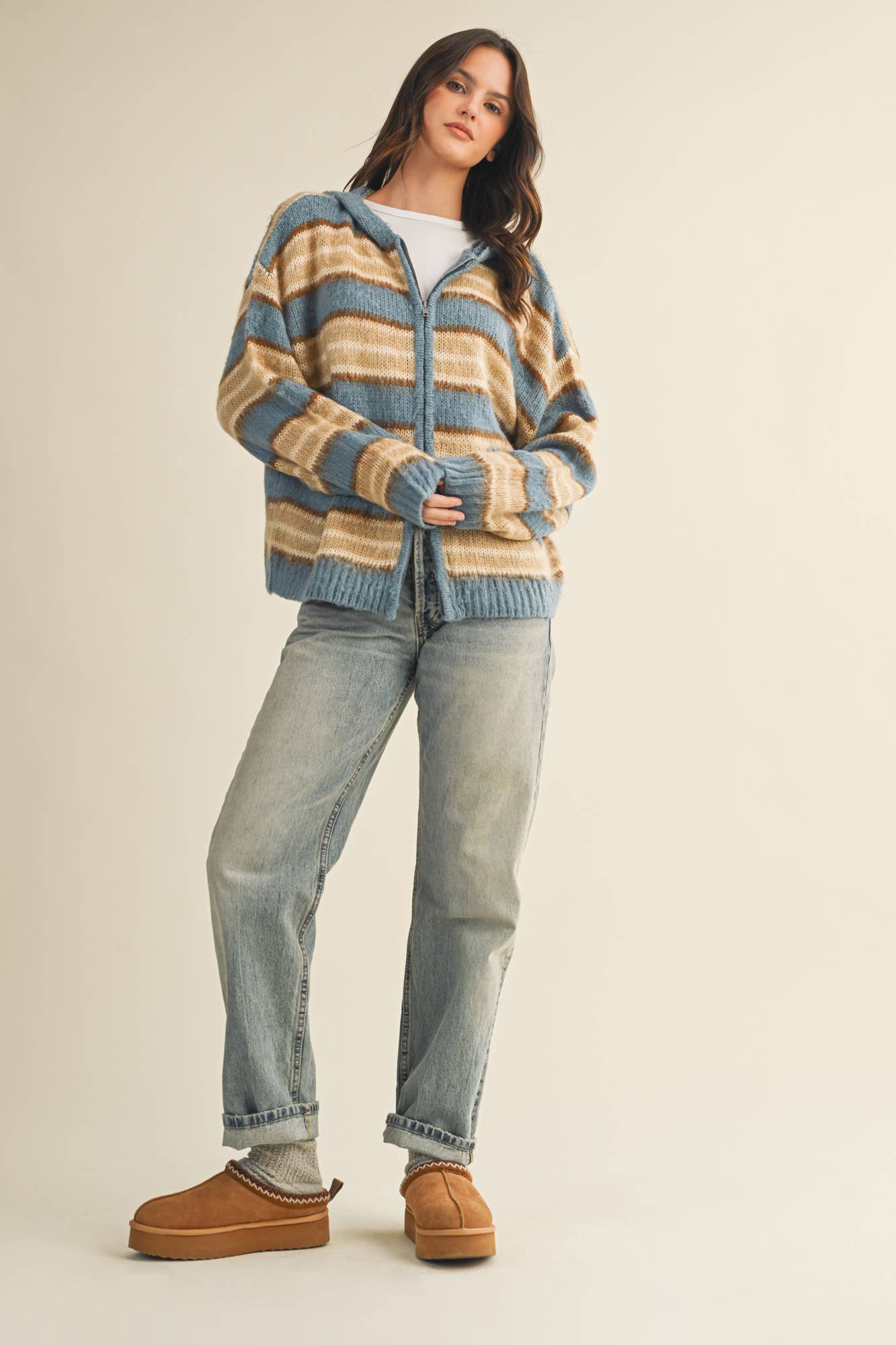 Marigold Zip Up Sweater