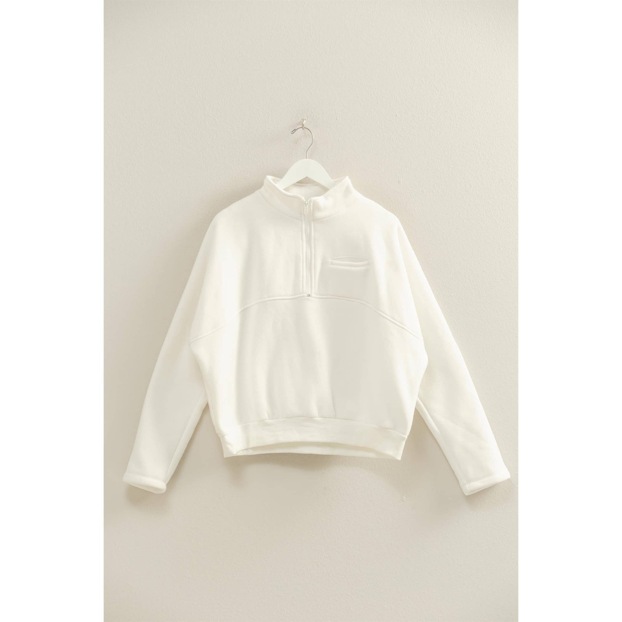 Comfy Fleece Sweatshirt: Off White