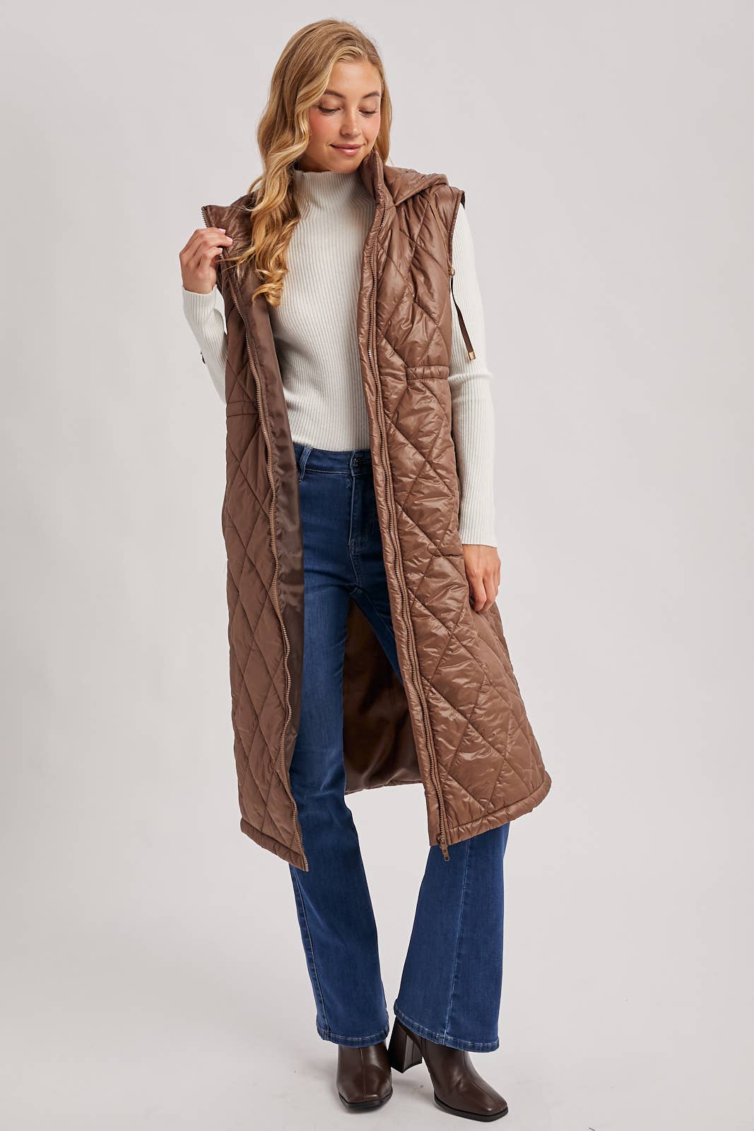 Diamond Puffer Vest: Coco