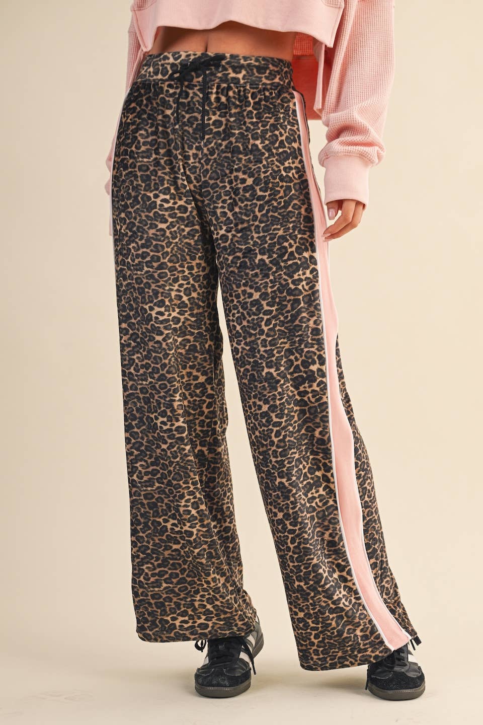 Leopard Velour Pants: Leopard