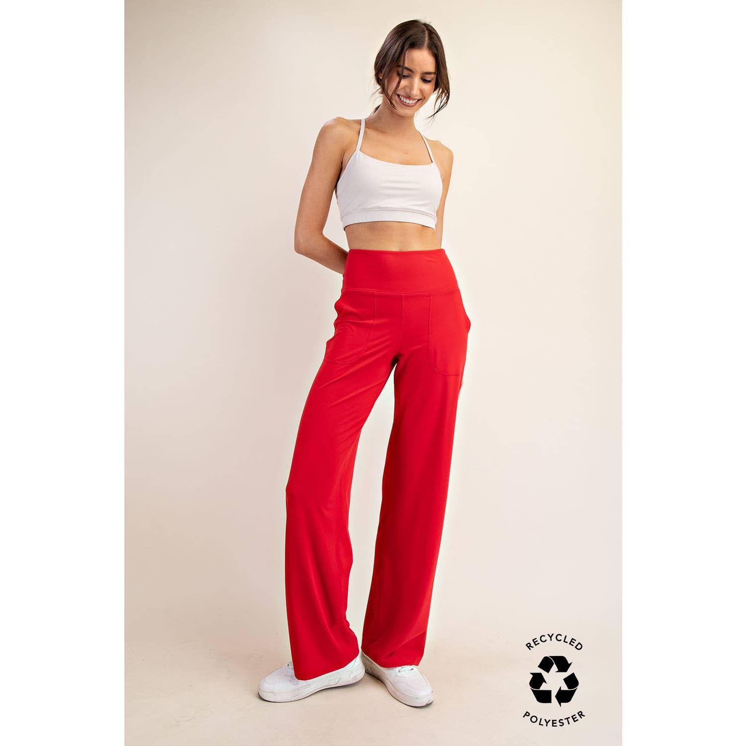 Butter Soft Casual Yoga Pants:True Red