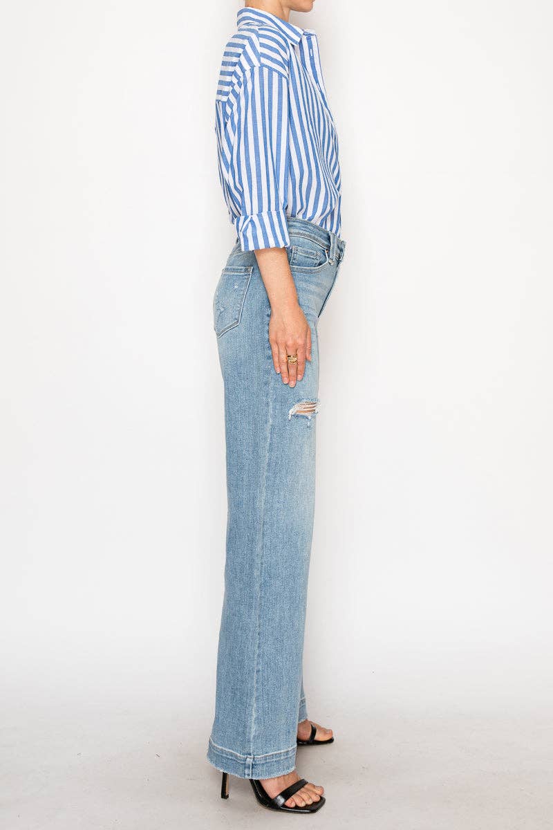 Corset Ultra Rise Wide Jeans: