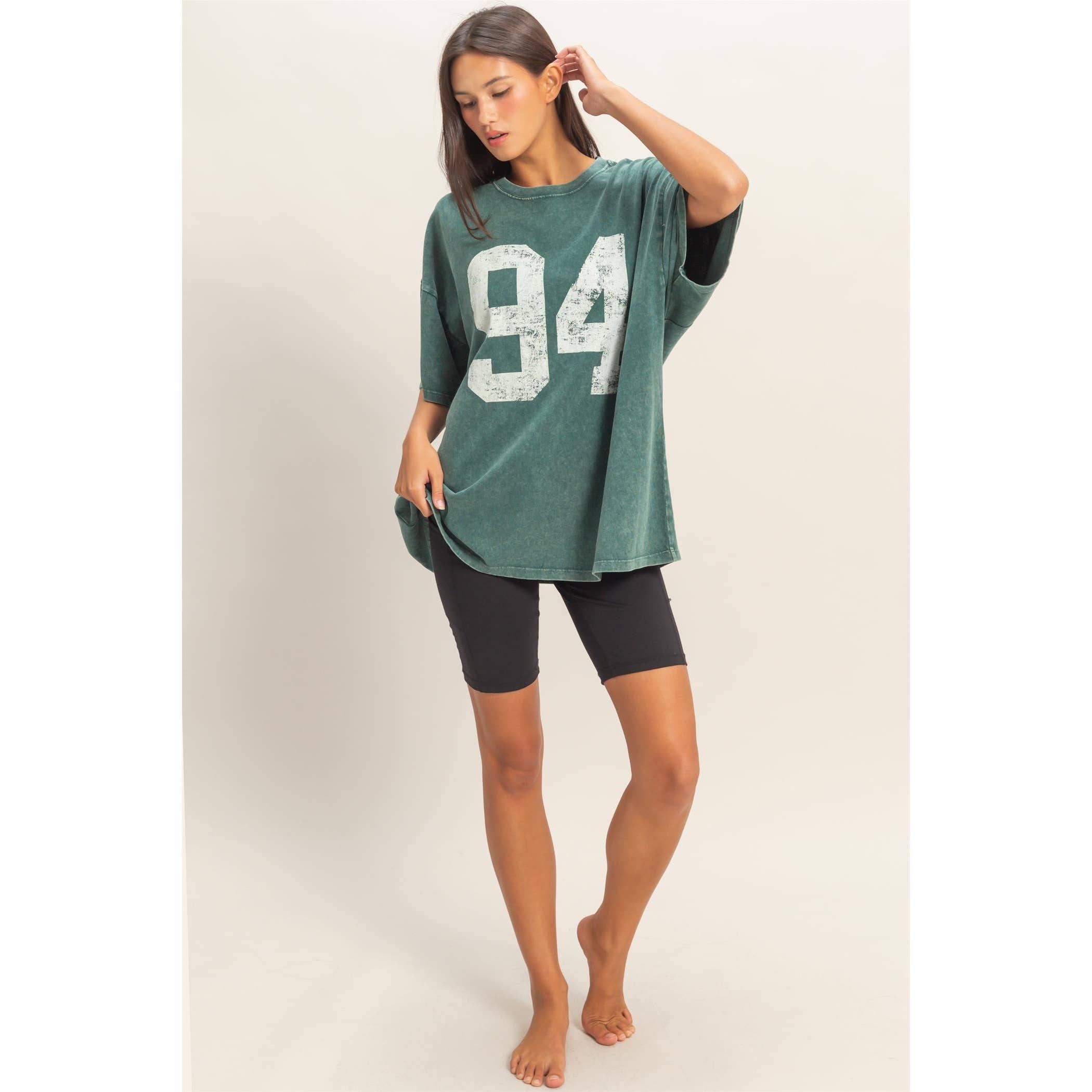 Number 94 Graphic Tee: Dark Teal