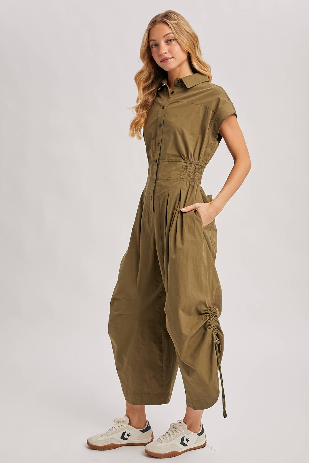 Olive Utility Jumpsuit