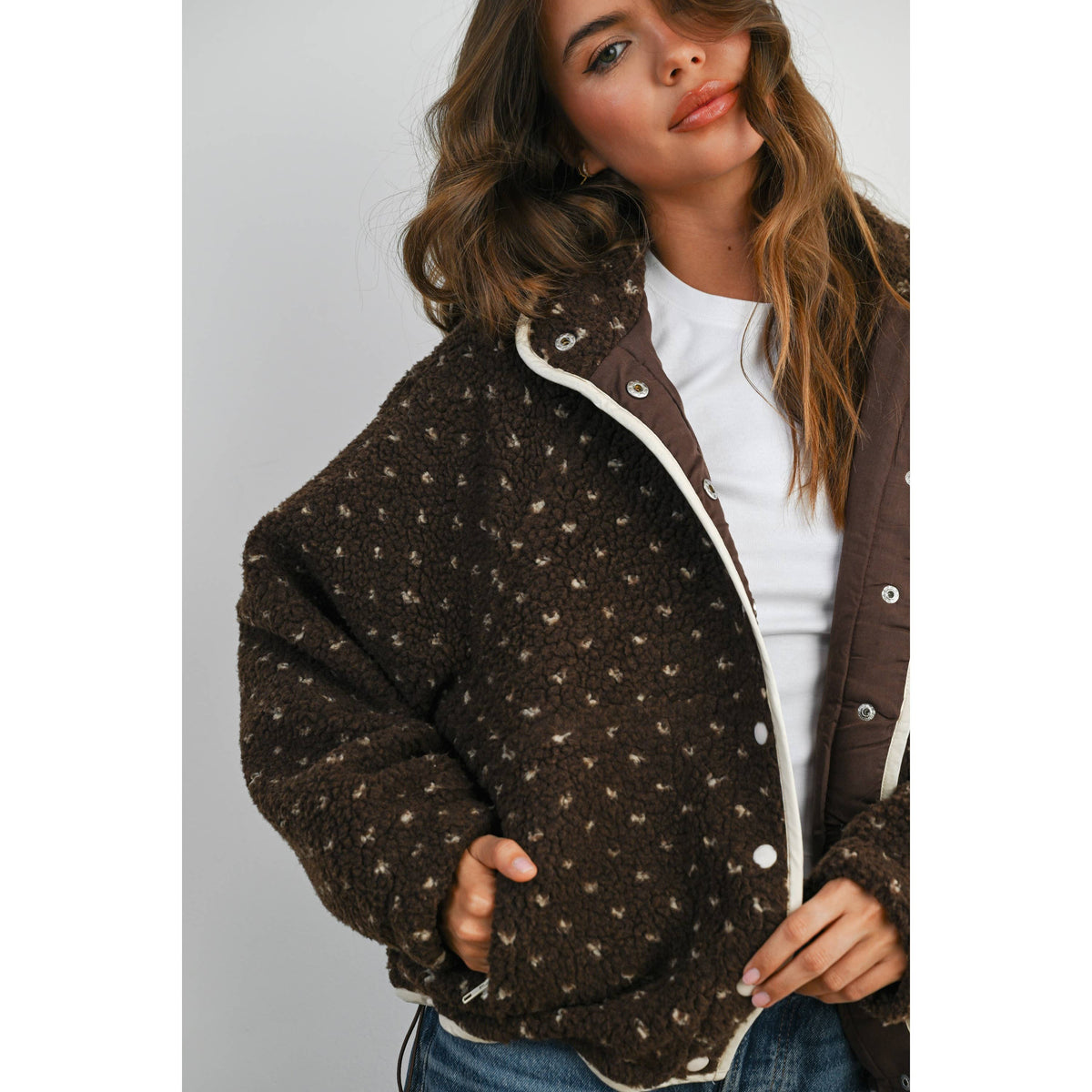 Polka Dot Fleece Jacket