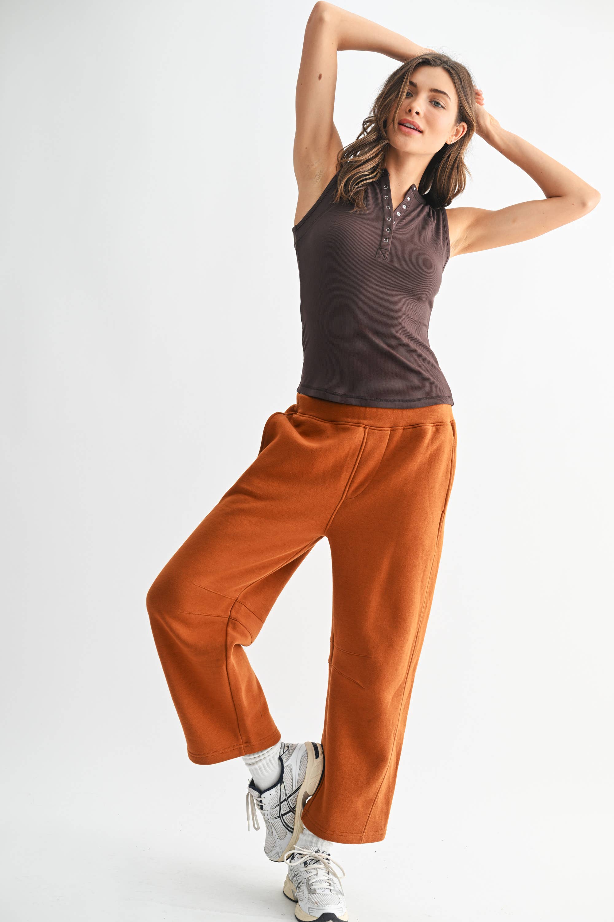 Henley Tank Top: Espresso
