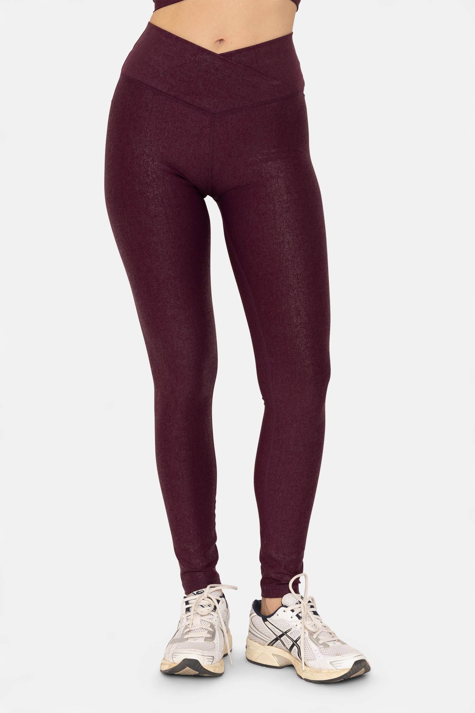 Crossover Leggings: Black Foil