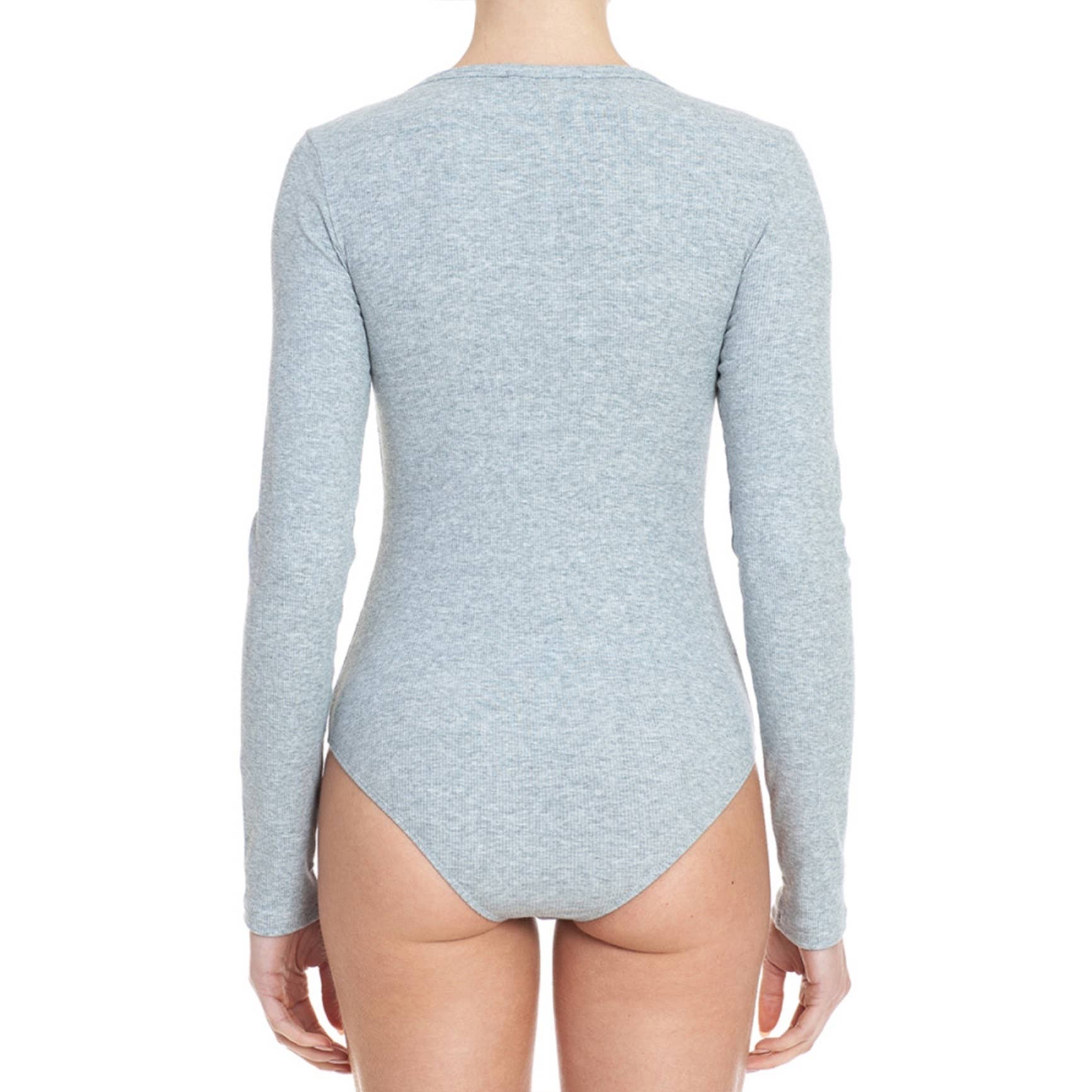 Ribbed Scoop Neck Bodysuit