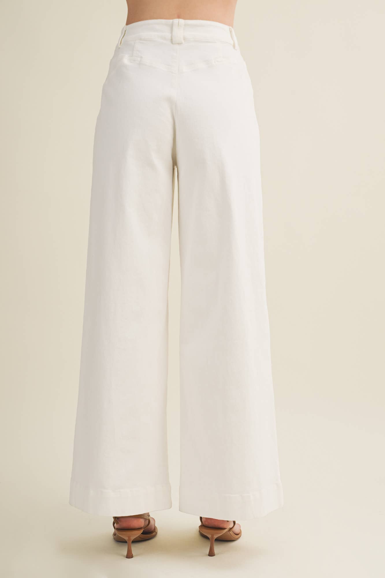 Sculpted Architectural Pants: Off White