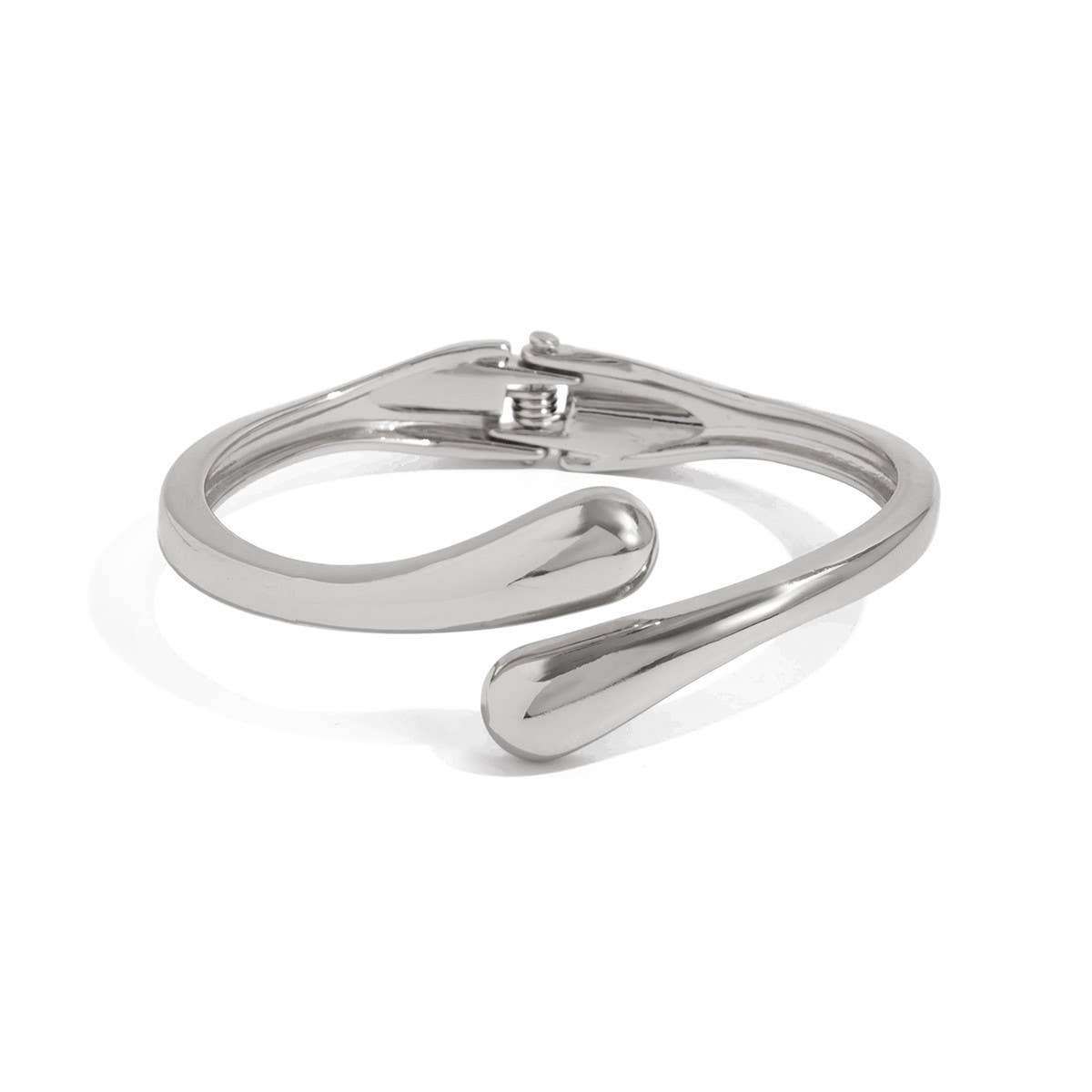 TearDrop Cuff Bangle: Silver