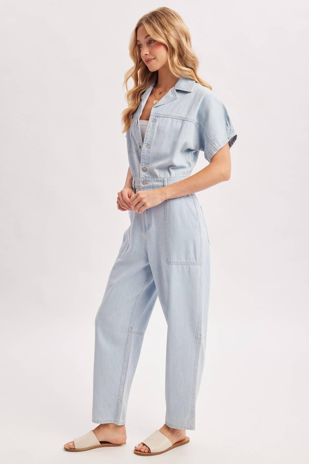 Lt. Denim Utility Jumpsuit