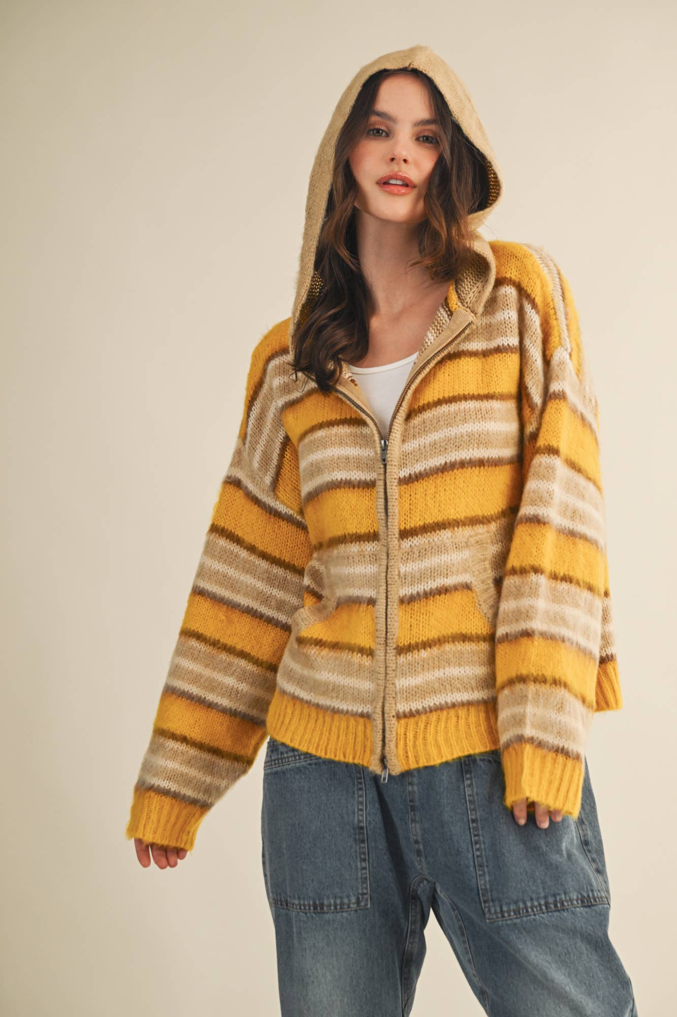 Marigold Zip Up Sweater