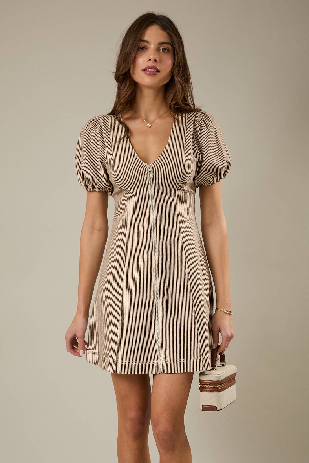 Pia Zip Front Dress