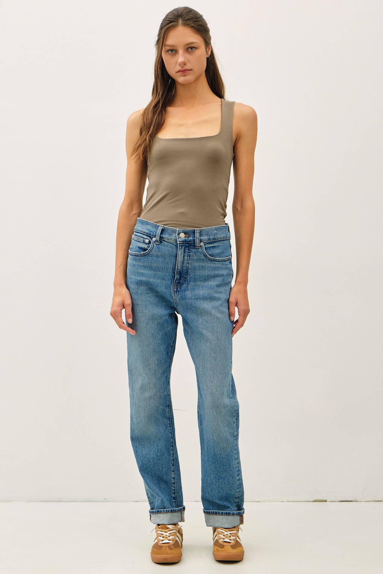 Color Soft Tank Top: Burnt Olive