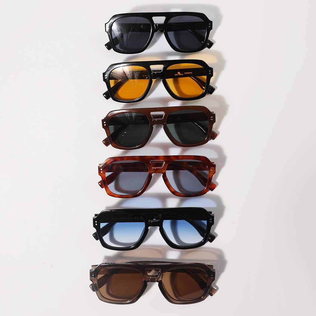 Retro Square Sunglasses:
