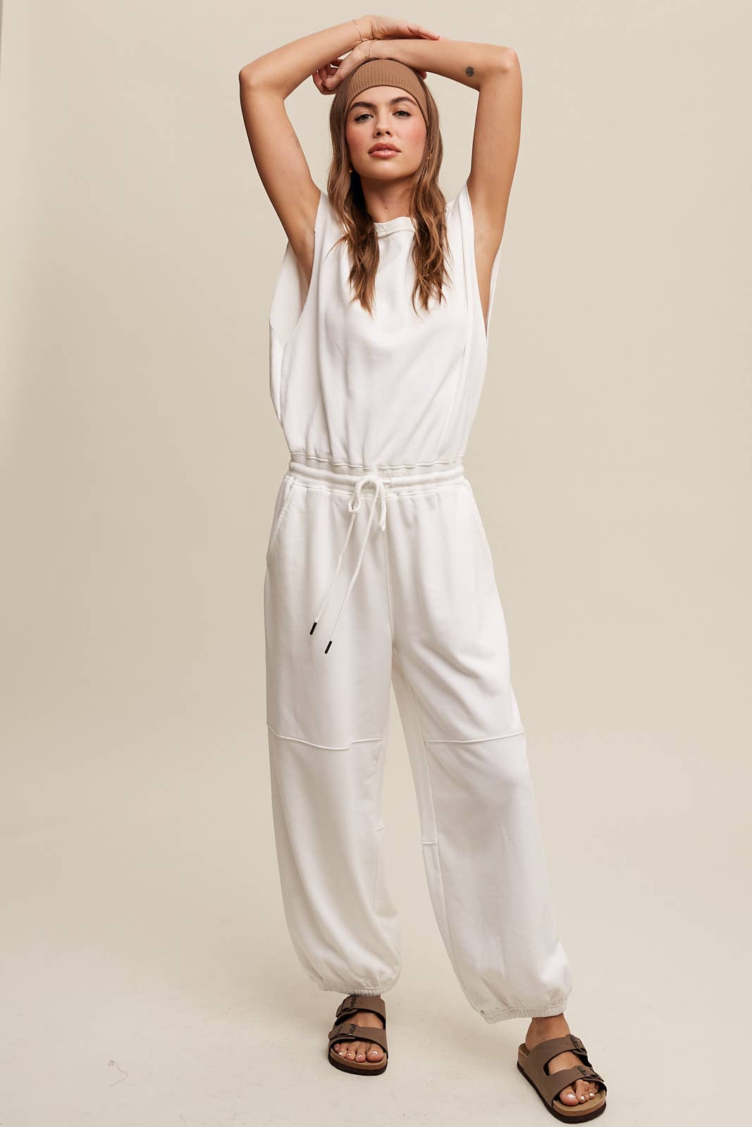 Sleeveless Cotton Jumpsuit N