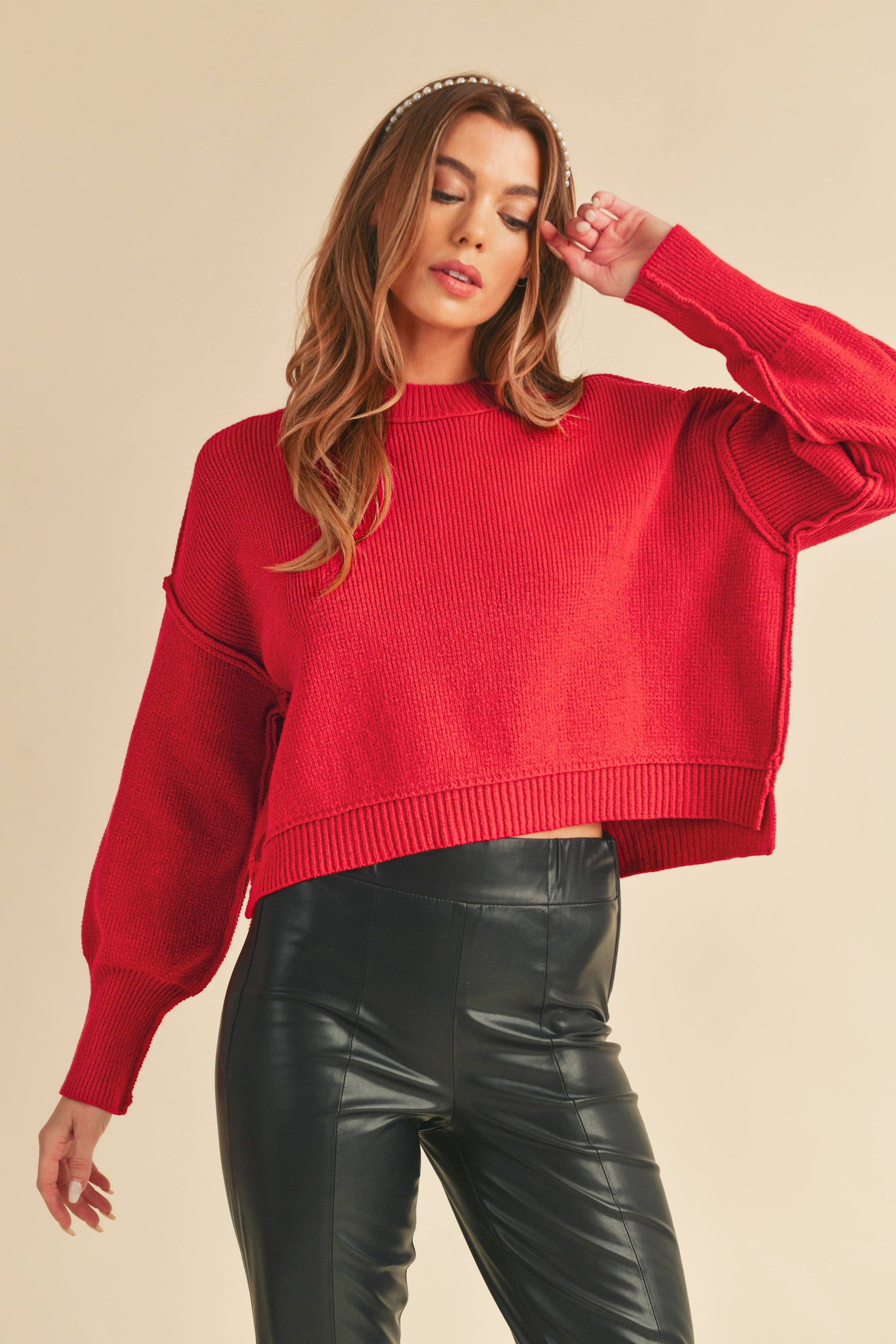 Regina Sweater: Red