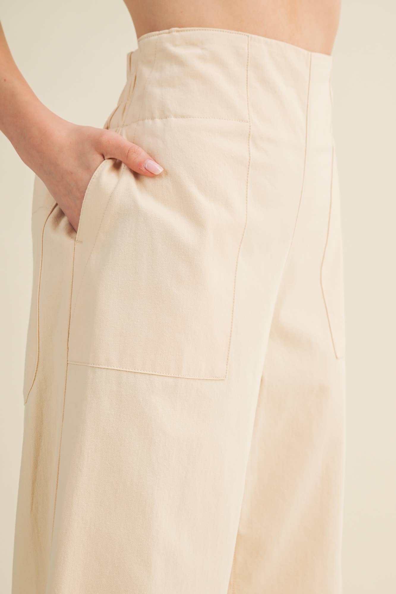Architectural Seamed Pants: Vanilla