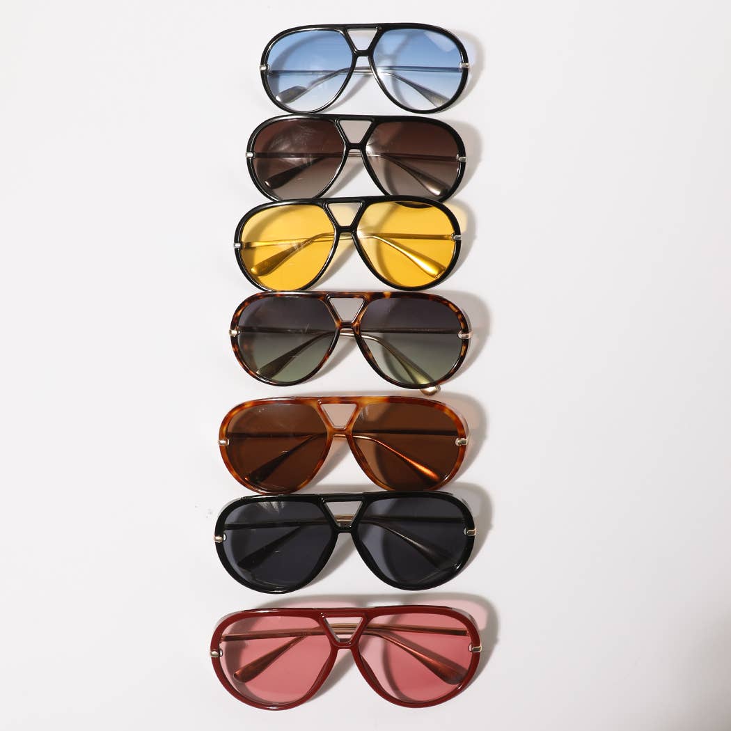 Retro Aviator Sunglasses: