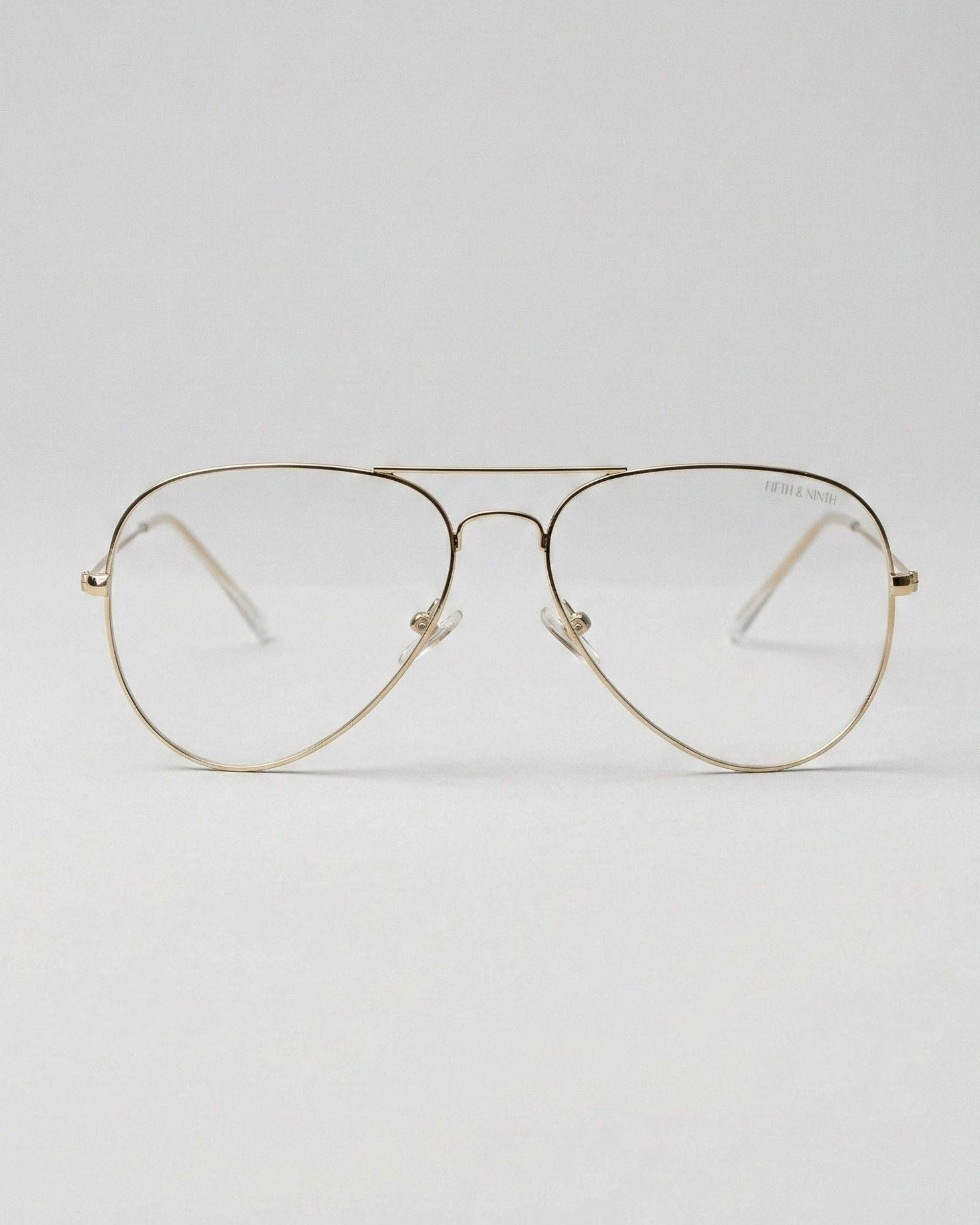 Charlie Blue Light Glasses: Gold