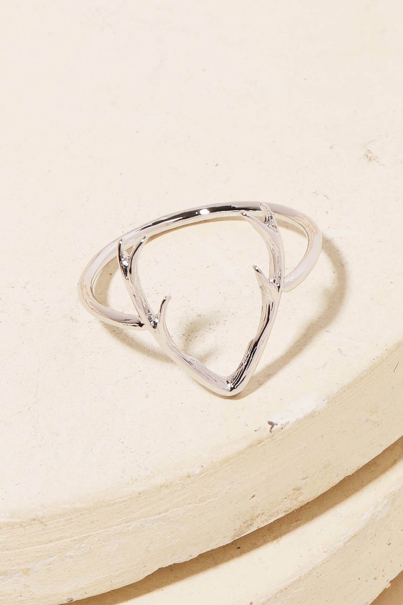 Gold Dipped Antler Ring: S