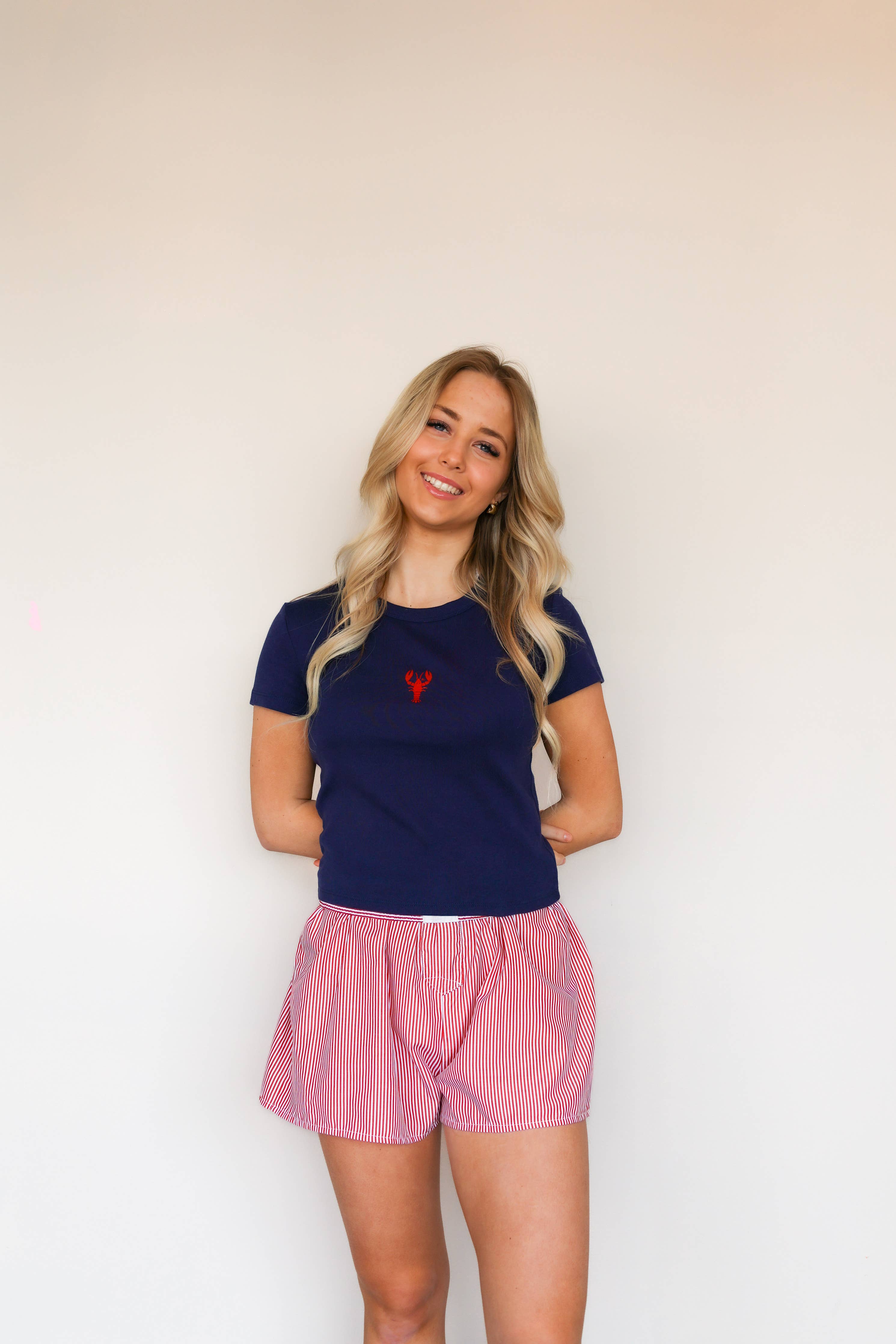 Lobster Baby Tee:Navy