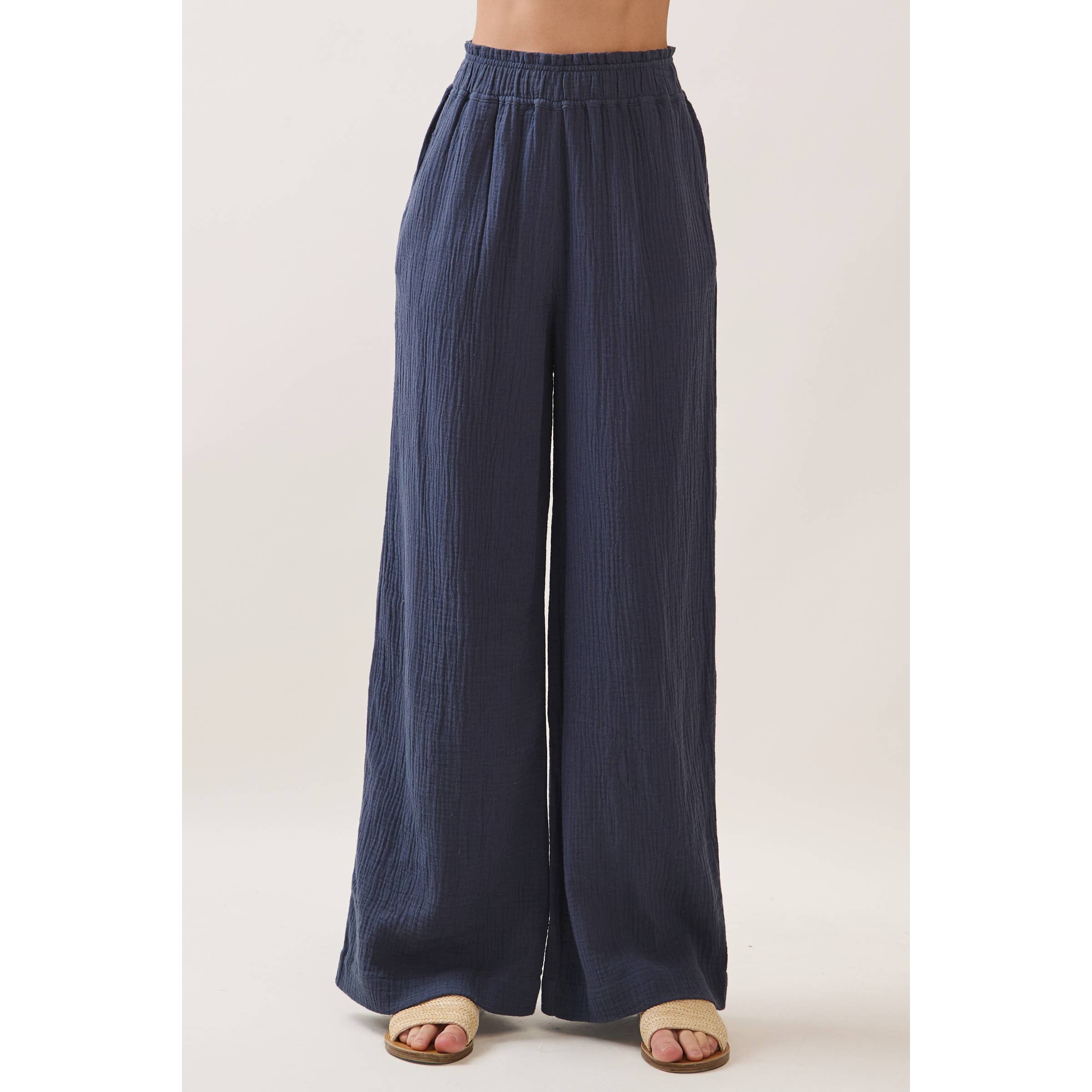 Double Gauze Pants: Denim