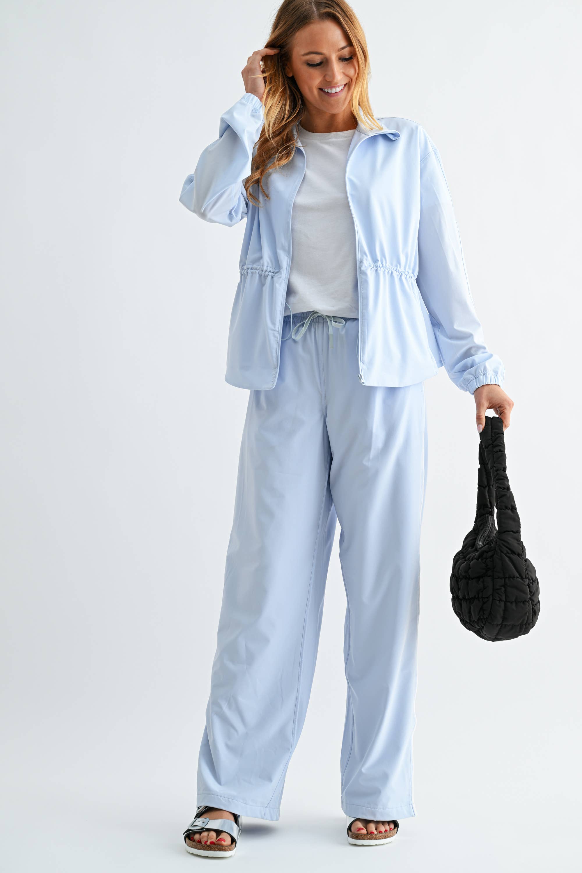 CurveCinch Peplum Set: Hal. Blue