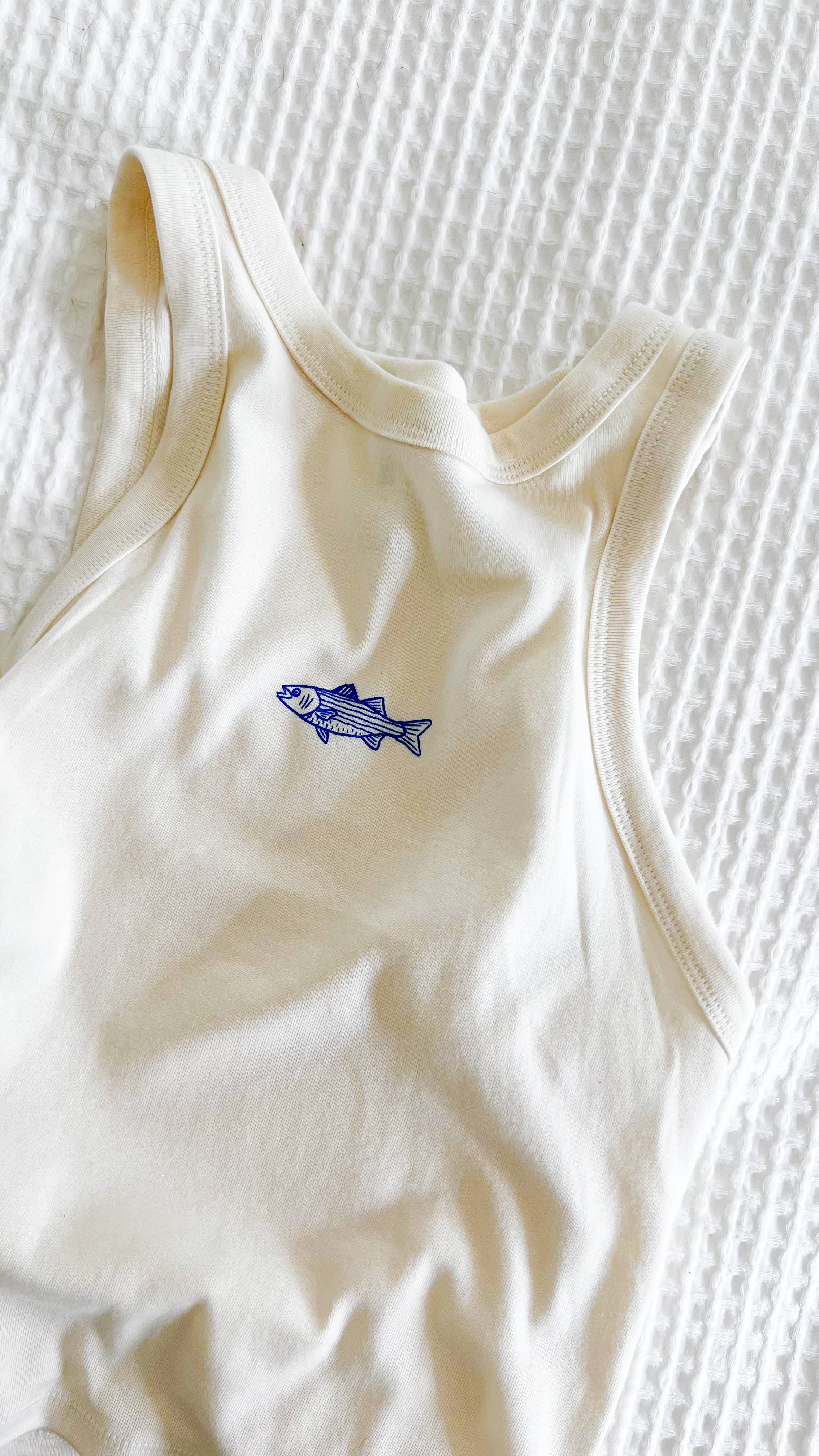 Freshwater Racer Tank:White