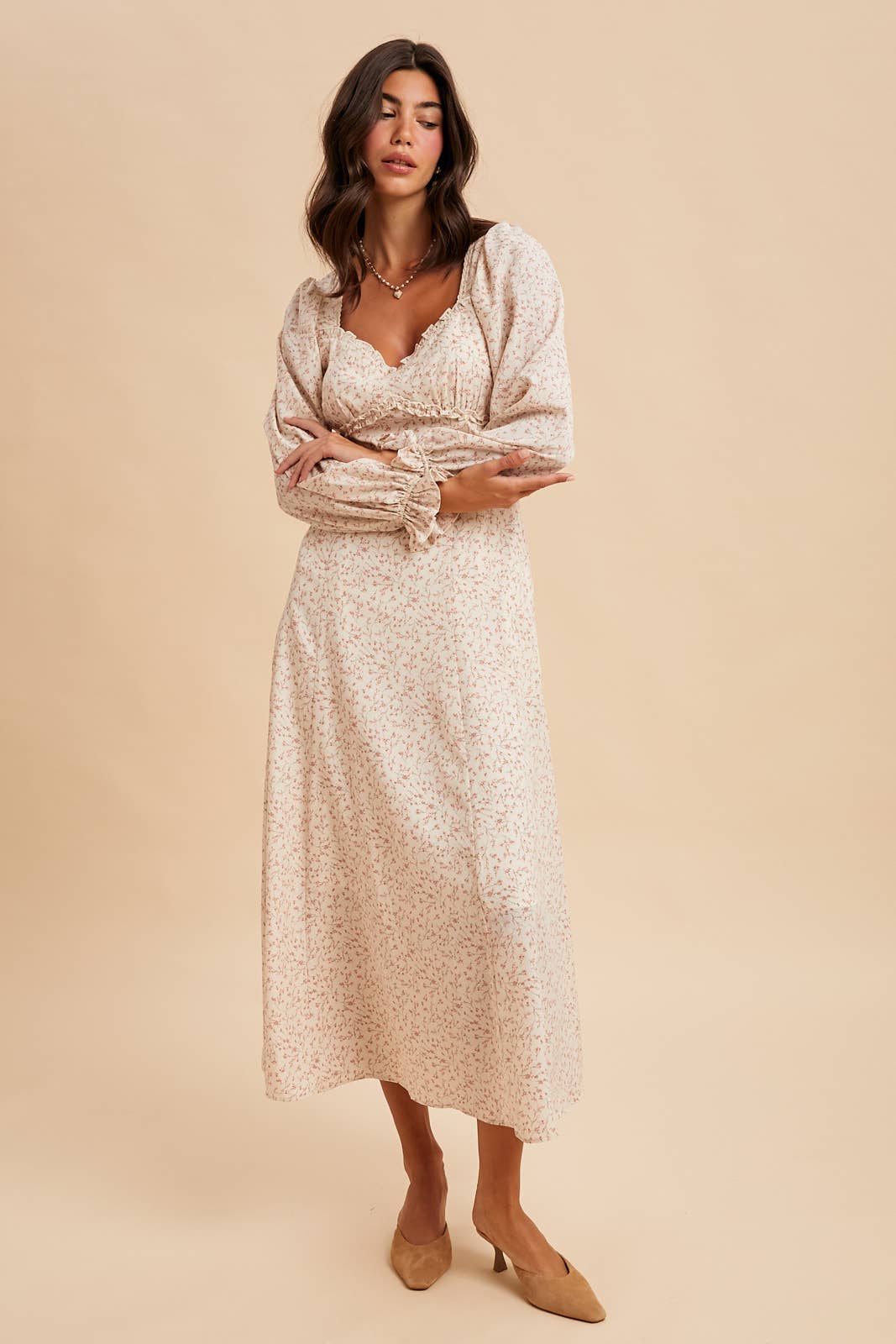 Sweetheart Maxi Dress:Cream