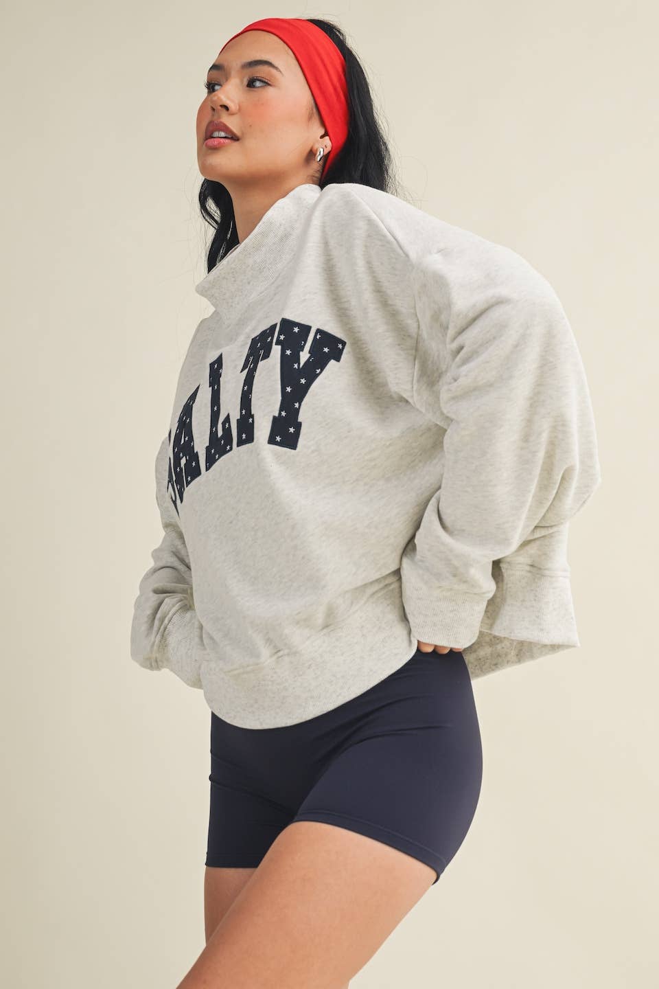Salty Stars OS Sweatshirt: Grey