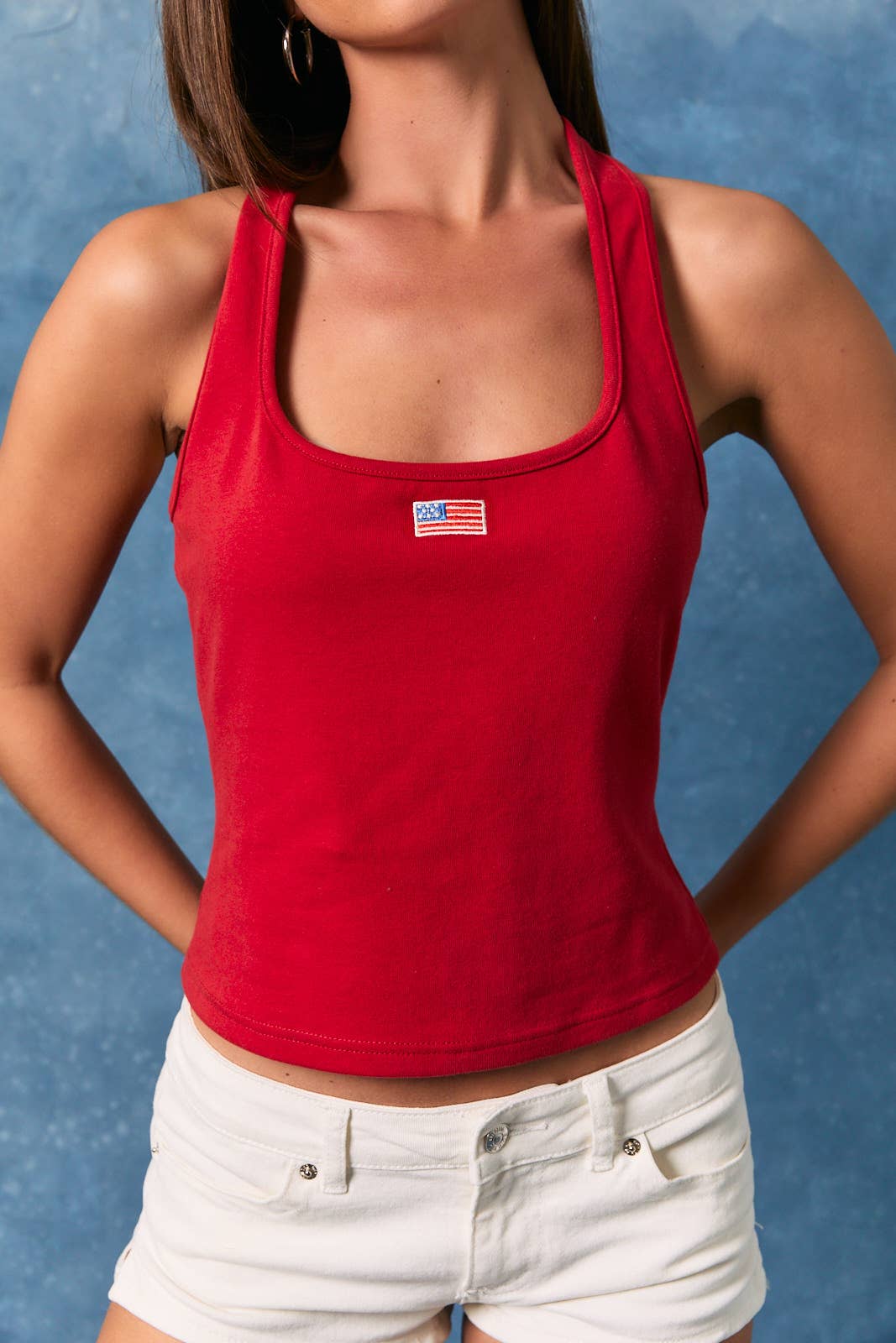 American Flag Halter : Red