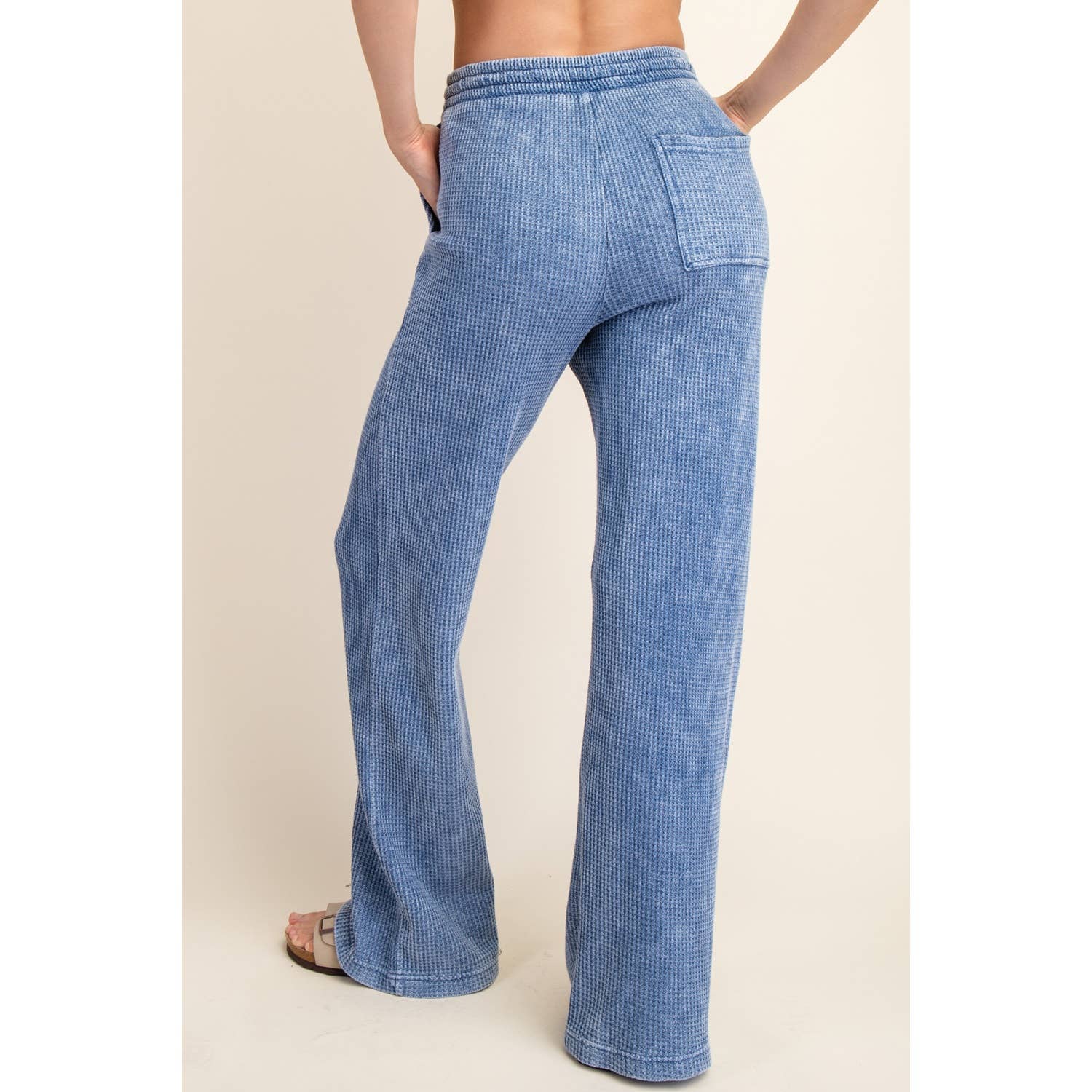 Waffle Sweatpants: Cobalt