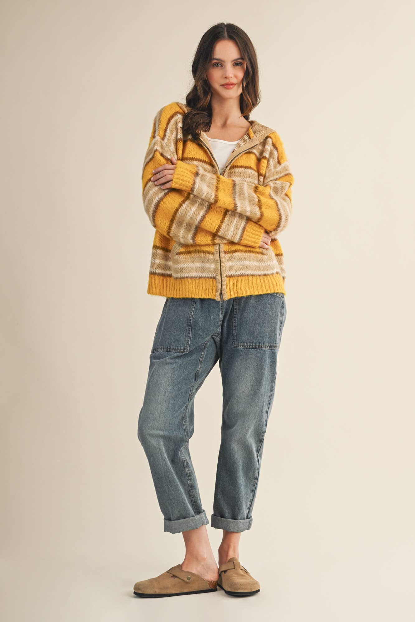 Marigold Zip Up Sweater