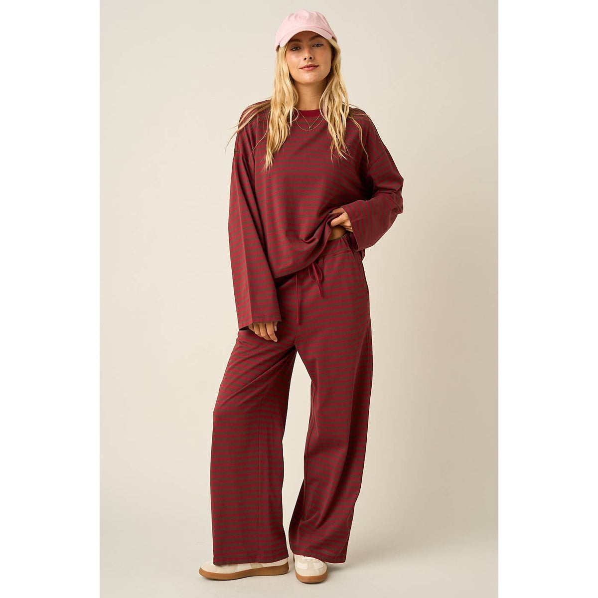 Maroon Combo Lounge Set