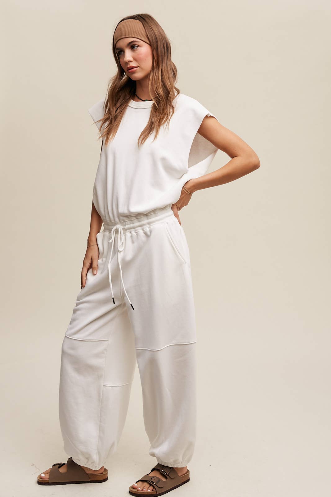 Sleeveless Cotton Jumpsuit N