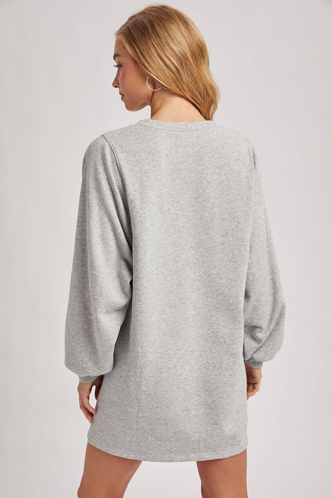 Oversized Sweatshirt Dress: Grey