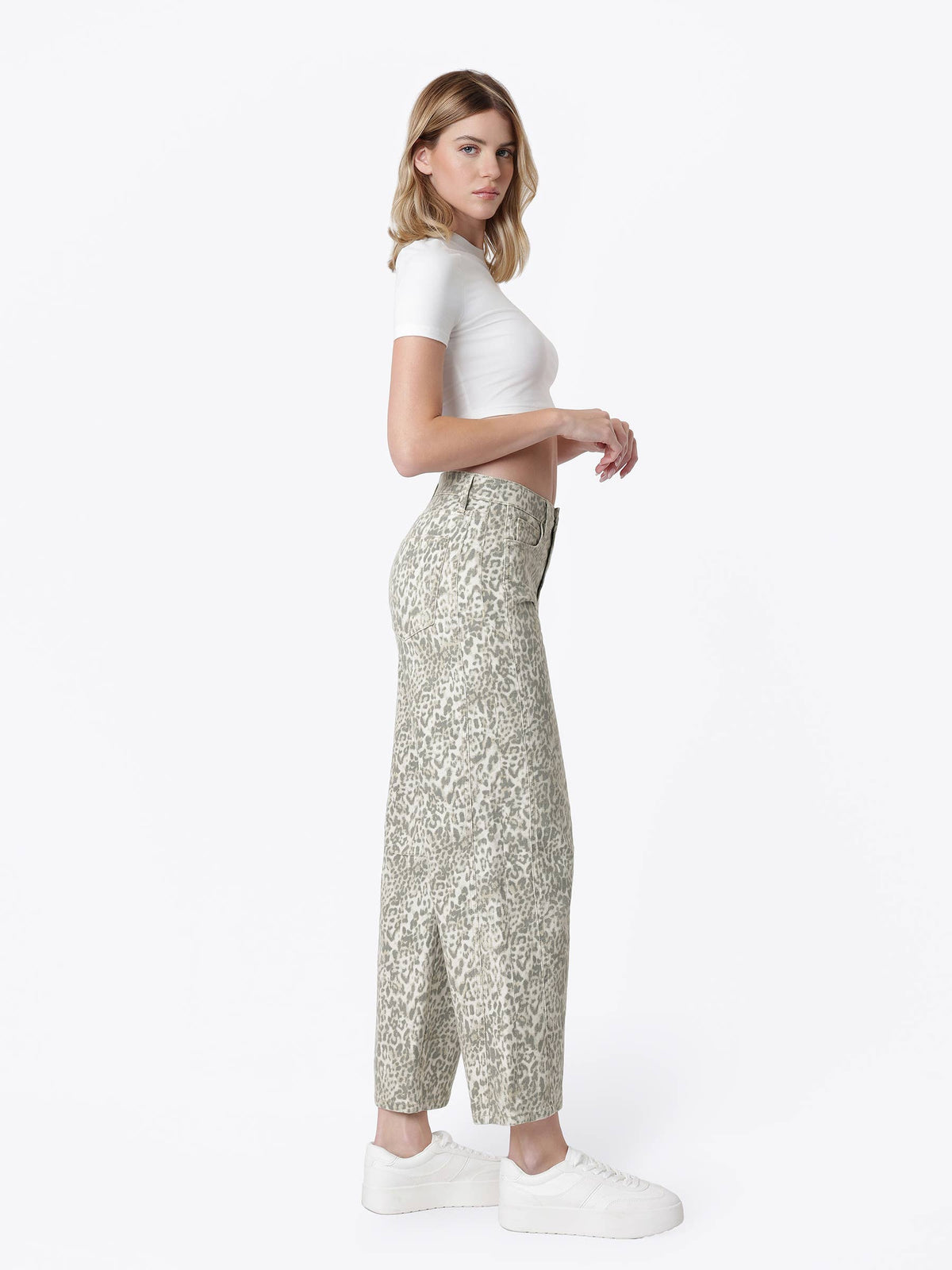 Leopard Barrel Pant