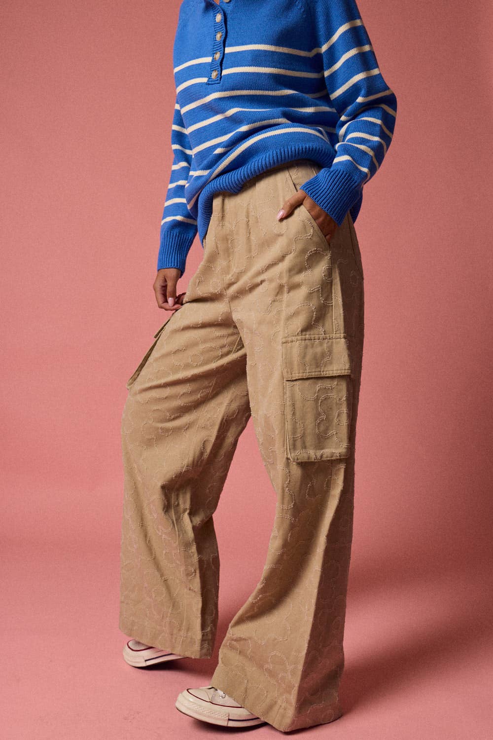 Adeline Cargo Pants: Khaki