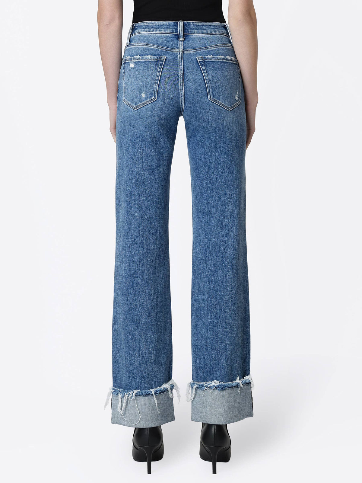Distressed Cuffed Jeans
