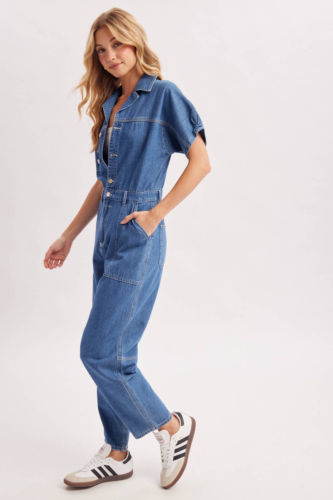 Denim Utility Jumpsuit