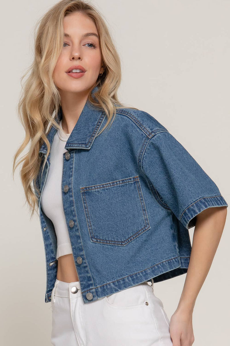 Short Sleeve Denim Jacket